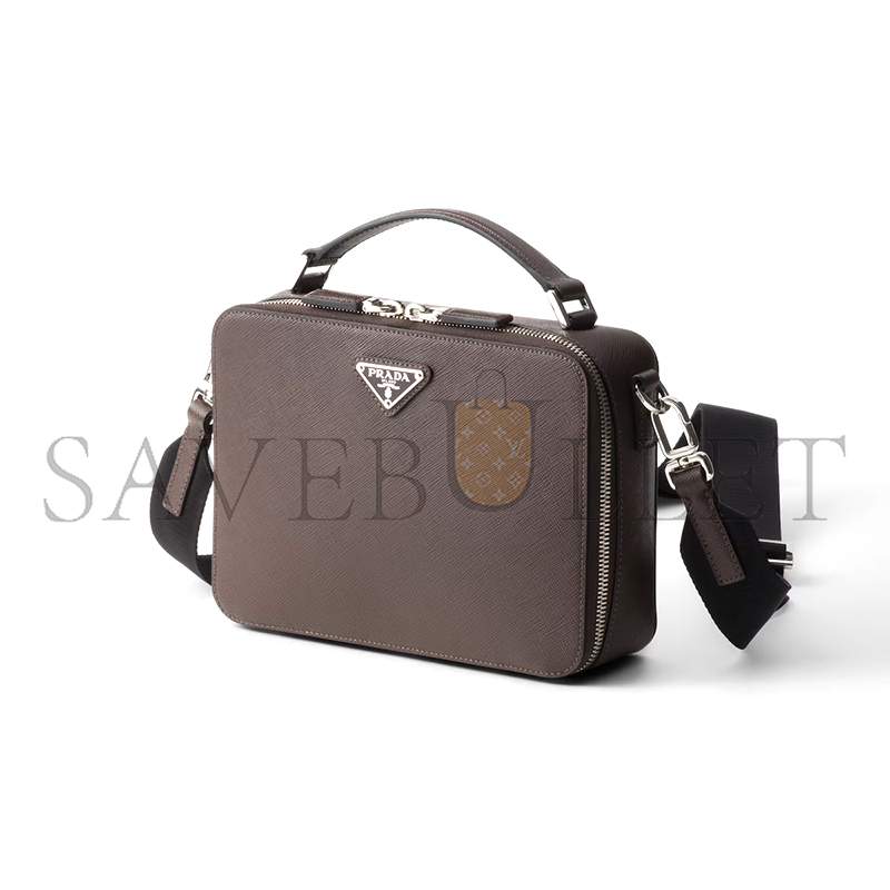 PRADA BRIQUE SAFFIANO LEATHER BAG 2VH069 (22*16*6cm)